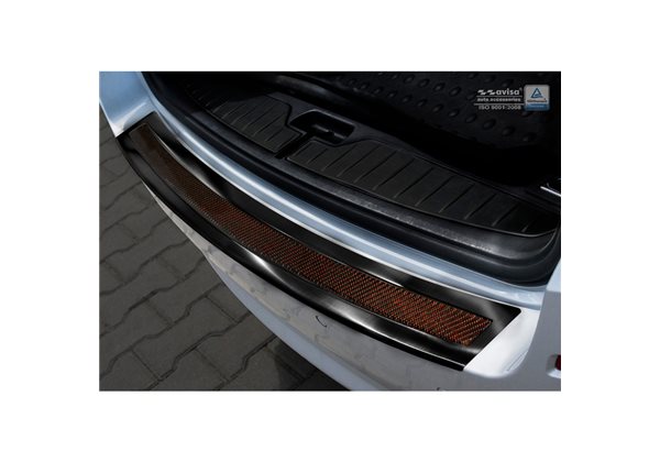 Protector Paragolpes Acero Inoxidable Bmw 5-serie F11 Touring 2010-2016 Negro/look Carbono Rojo-negro