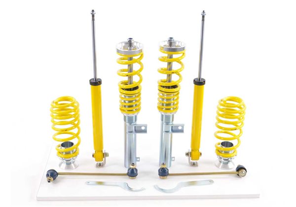 Suspension regulable fk altura Sportfahrwerk VW Golf Plus 5M años ab 2005 con amortiguador de 50mm