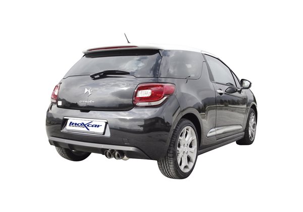 Escape Inoxcar para Citroën DS3 1.6i 16v Turbo (155pk) 2010- 2x80mm Racing 