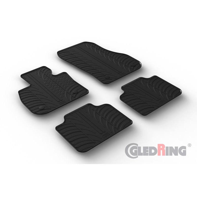 Alfombrilla goma Gledring BMW 2 Serie (U06) Active Tourer 2021- (4 piezas+clips montaje) 