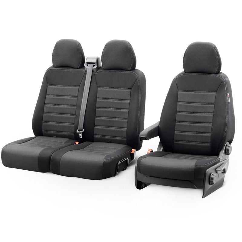 Fundas asientos especificas tela a medida Otom Renault Trafic/Fiat Talento/Nissan NV300/Opel Vivaro 2014- 2+1 