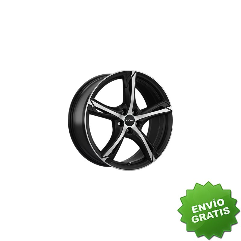 Llanta exclusiva Ronal R62 7.5x17 Et45 5x108 Jetblack Mate Frente Pul Ido