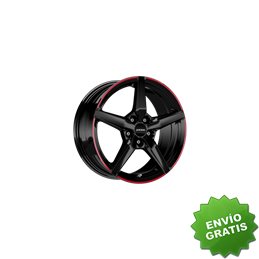 Llanta exclusiva Ronal R69 Mcr 8.0x18 Et45 5x114.3 Jetblack-red Rim