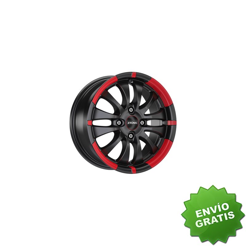 Llanta exclusiva Ronal R59 Mcr 7.5x17 Et45 5x108 Jetblack-mate-borde Ro Jo