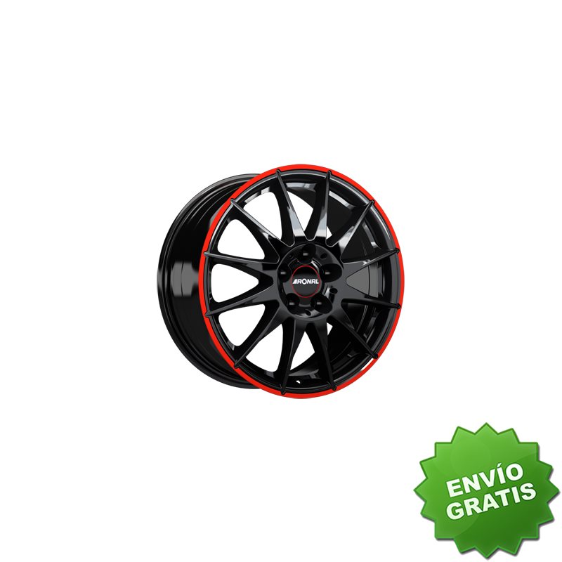 Llanta exclusiva Ronal R54 Mcr 6.5x15 Et45 5x112 Jetblack-aro Rojo