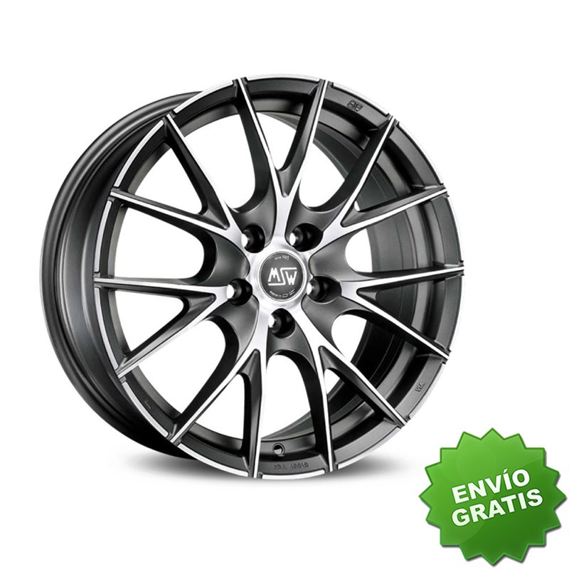 Llanta exclusiva Oz Msw 25 7x17 Et25 4x108 Titanio Mate Pulido Kba Nad