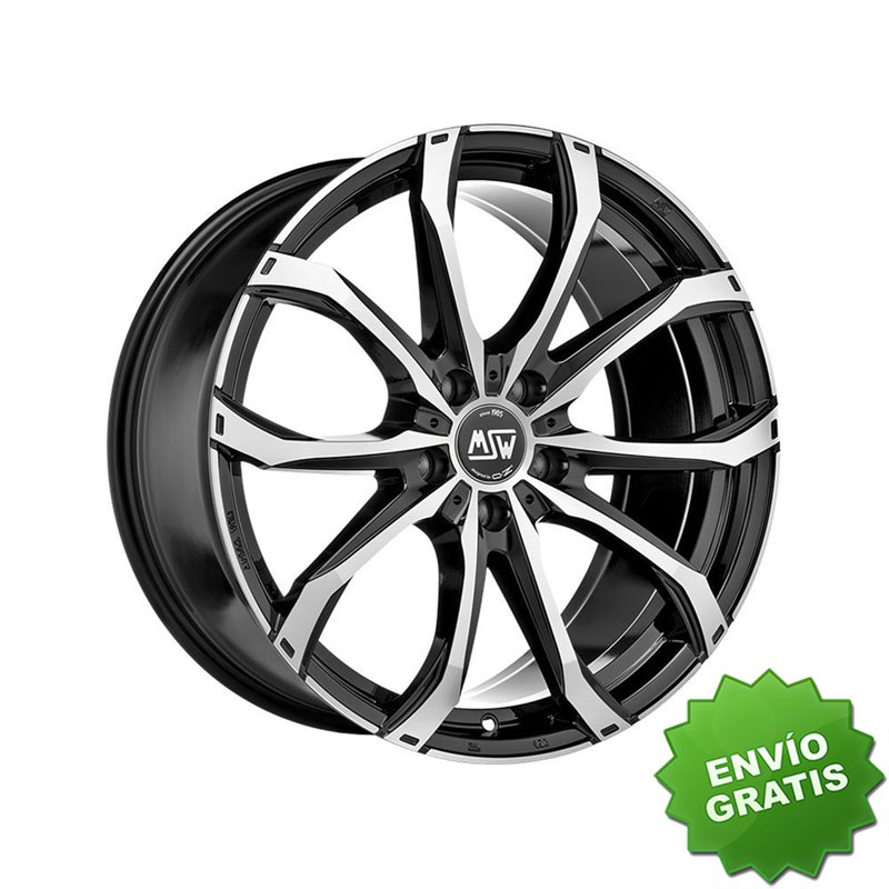 Llanta exclusiva Oz Msw 48 Van 7x17 5x108 Et46 Negro Brillante Pulido