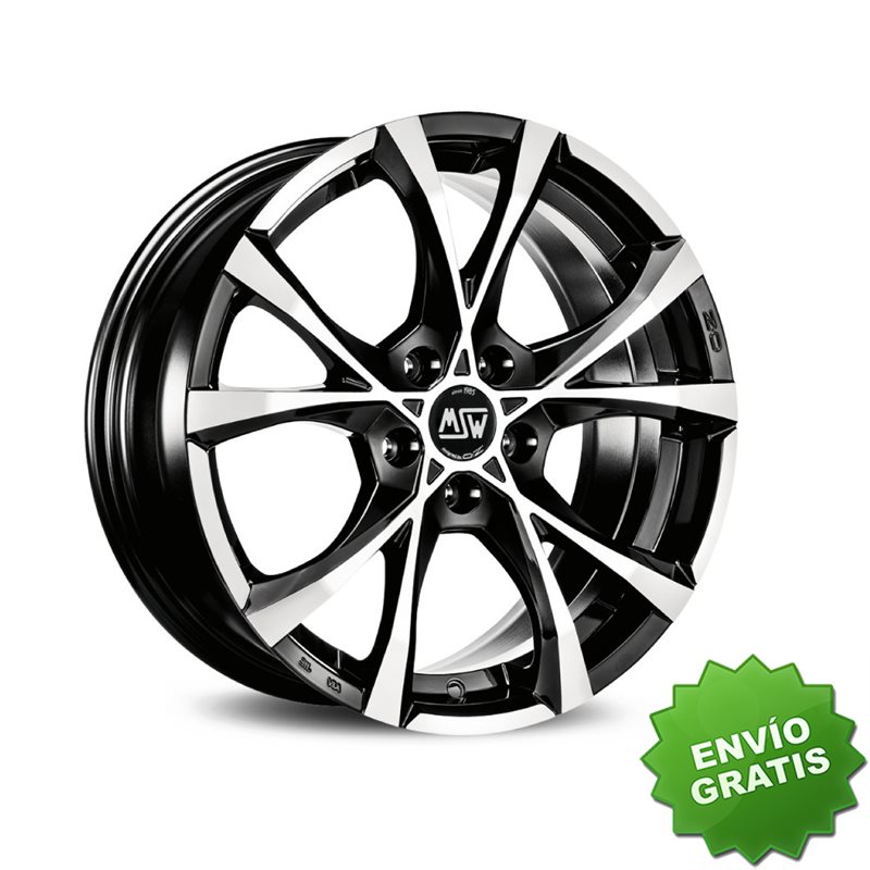 Llanta exclusiva Oz Msw Cross Over 8x18 Et40 5x114.30 Black Full Polished (gbfp) Kba Nad