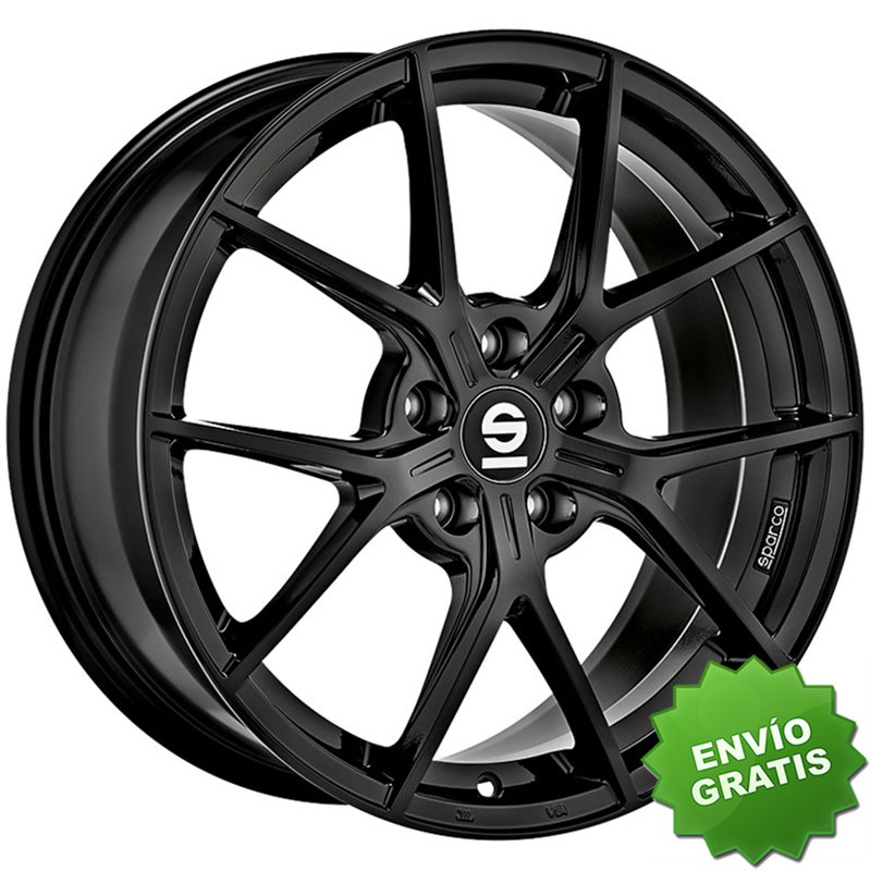 Llanta exclusiva Oz Sparco Podio 8x18 5x114.30 Et45 Negro Brillante