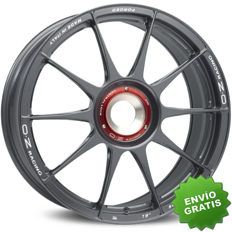 Llanta exclusiva Oz Superforgiata 11x19 5x112 Et45 Grigio Corsa Con Scritte Di Fresatura