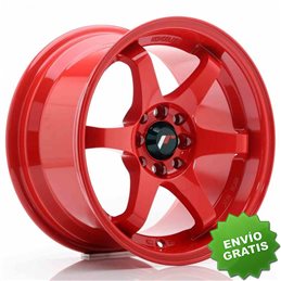 Llanta exclusiva Jr Wheels Jr3 15x8 Et25 4x100 108 Red