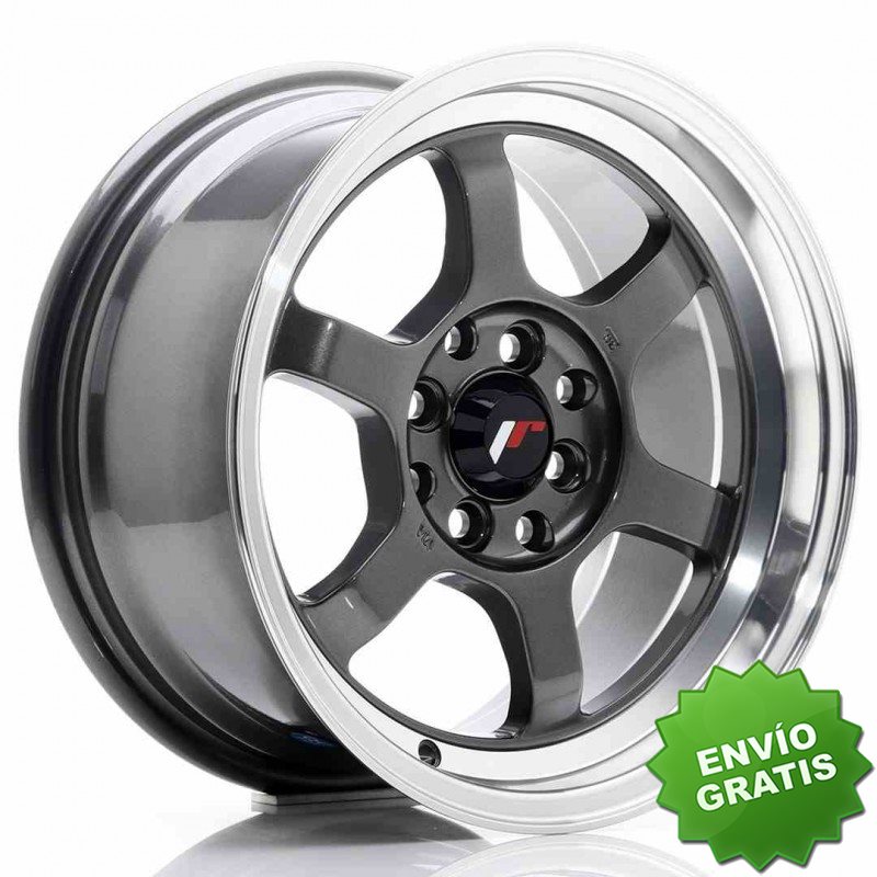 Llanta exclusiva Jr Wheels Jr12 15x7.5 Et26 4x100 114 Gun Metal