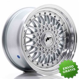 Llanta exclusiva Jr Wheels Jr9 16x8 Et25 4x100 108 Silver W Machined  Lip+silver Rivets