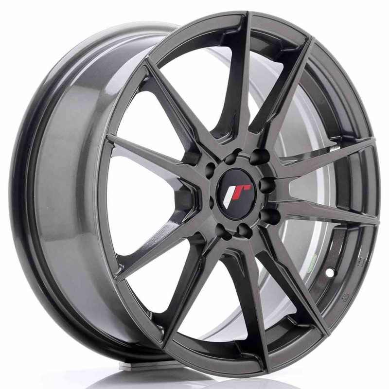 Llanta exclusiva Jr Wheels Jr21 17x7 Et25 4x100 108 Hyper Gray