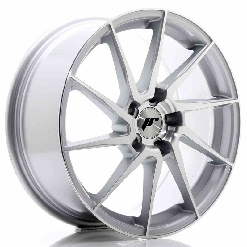 Llanta exclusiva Jr Wheels Jr36 18x8 Et35 5x120 Silver Brushed Face