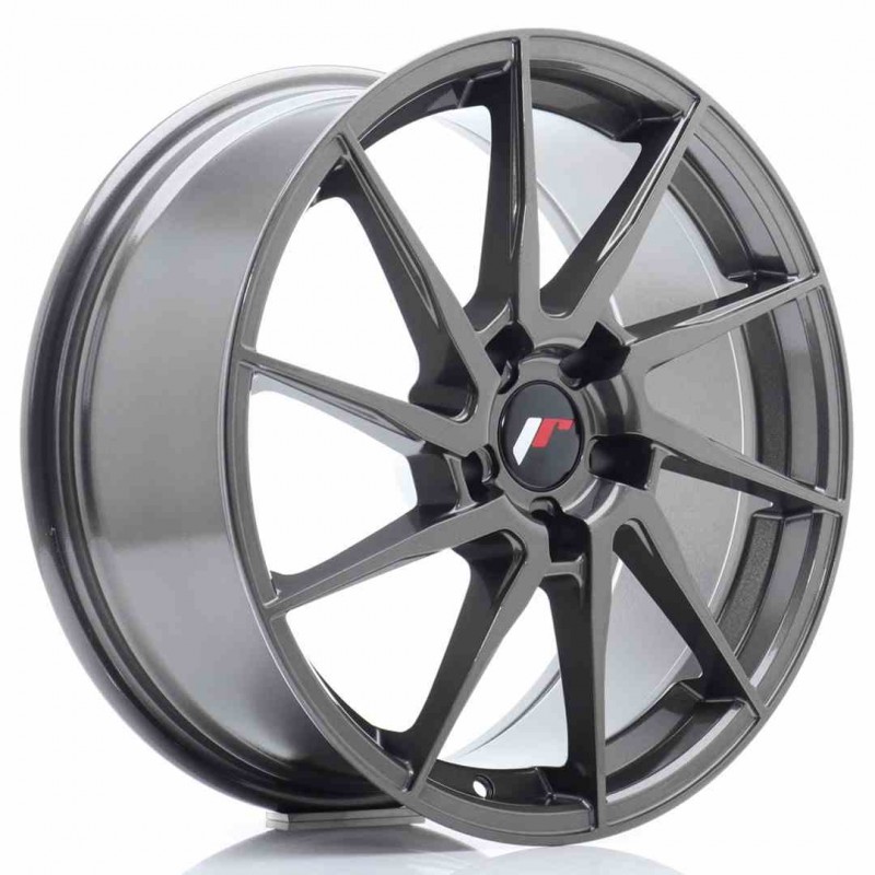 Llanta exclusiva Jr Wheels Jr36 18x8 Et45 5x112 Hyper Gray