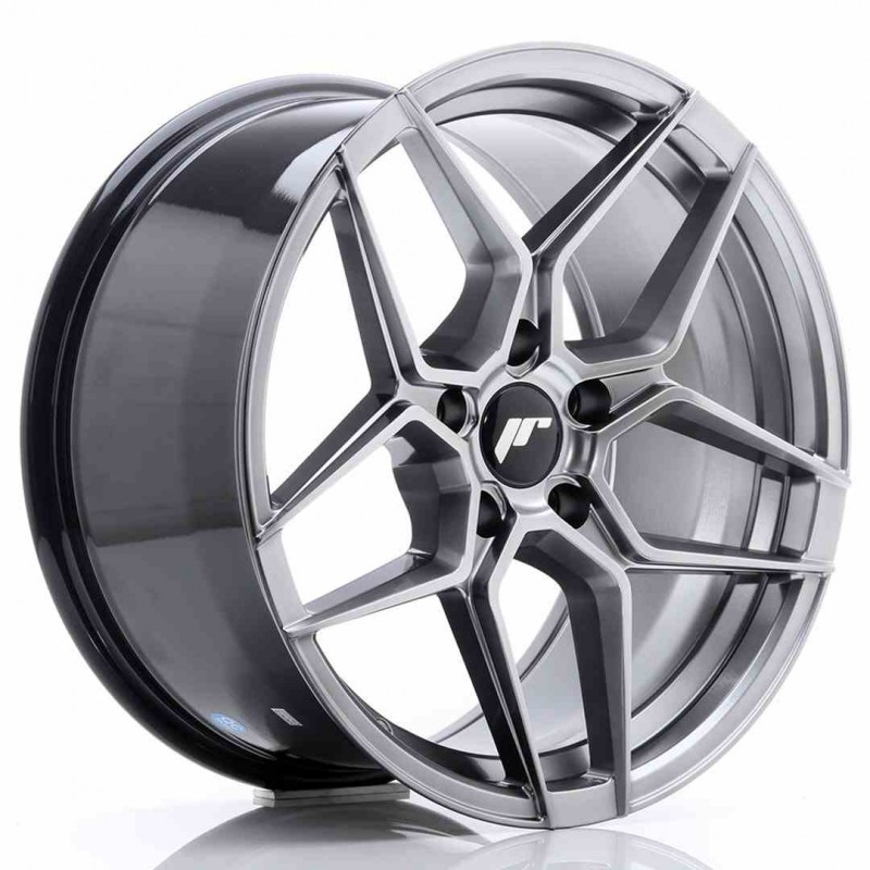 Llanta exclusiva Jr Wheels Jr34 18x9 Et35 5x120 Hyper Black