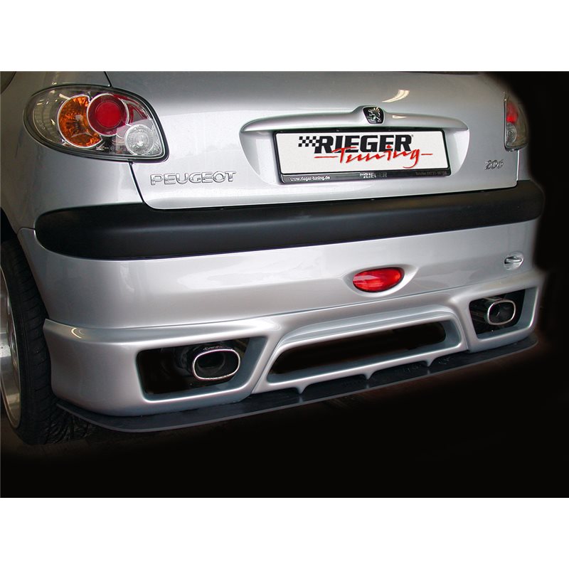 Añadido trasero Rieger Peugeot 206 09.98-05.06 cabrio CC, sedan