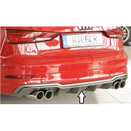 Añadido trasero Rieger Audi A3 (8V) 09.16- (ex facelift) 5-puertas (sedan 8VS), 3-puertas (cabrio 8V7)