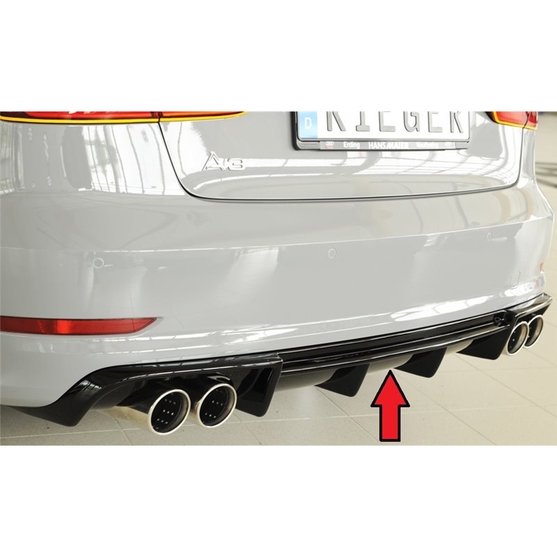 Añadido trasero Rieger Audi A3 (8V) 07.12-08.16 (antes facelift) 5-puertas (sedan 8VS), 3-puertas (cabrio 8V7)