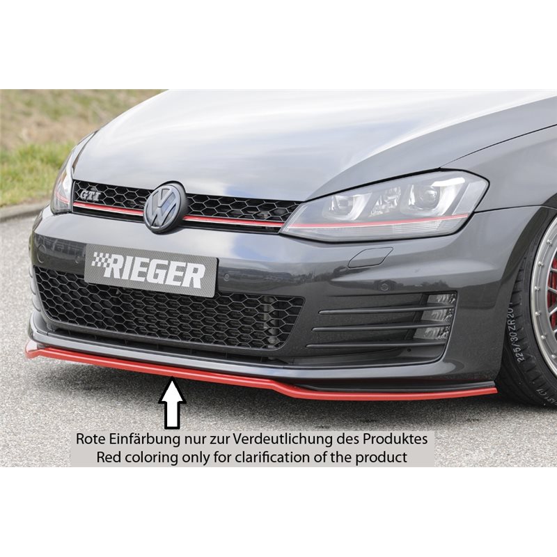 Añadido delantero Rieger VW Golf 7 GTI 04.13-12.16 (antes facelift) 3-puertas, 5-puertas Golf 7 GTD 06.13-12.16 (antes facelift)