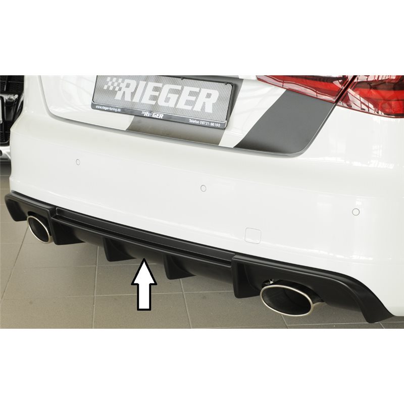 Añadido trasero Rieger Audi A3 (8V) 07.12-08.16 (antes facelift) 3-puertas (hatchback 8V1), 5-puertas (sportback 8VA) A3 S3 (8V)